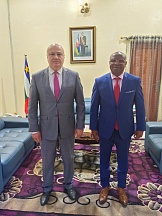 Rencontre de l'Ambassadeur de Russie avec le Ministre de la Défense de RCA