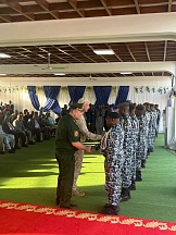 La cérémonie de remise des grades militaires aux officiers généraux de la Police Nationale centrafricaine