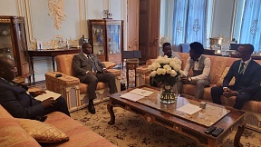 Le Président centrafricain  a eu une rencontre  avec l'association des étudiants centrafricains en Russie