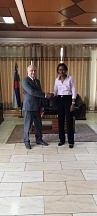 L'Ambassadeur de Russie en RCA a été reçu en audience par la Ministre des Affaires étrangères, de la Francophonie et des Centrafricains à l'étranger